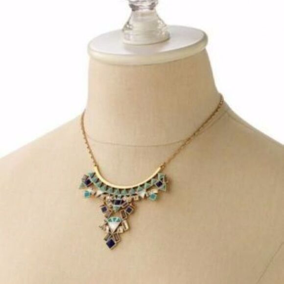 stella & dot ~ mosaic stone tile necklace retired ~ matching items separate - Picture 7 of 8